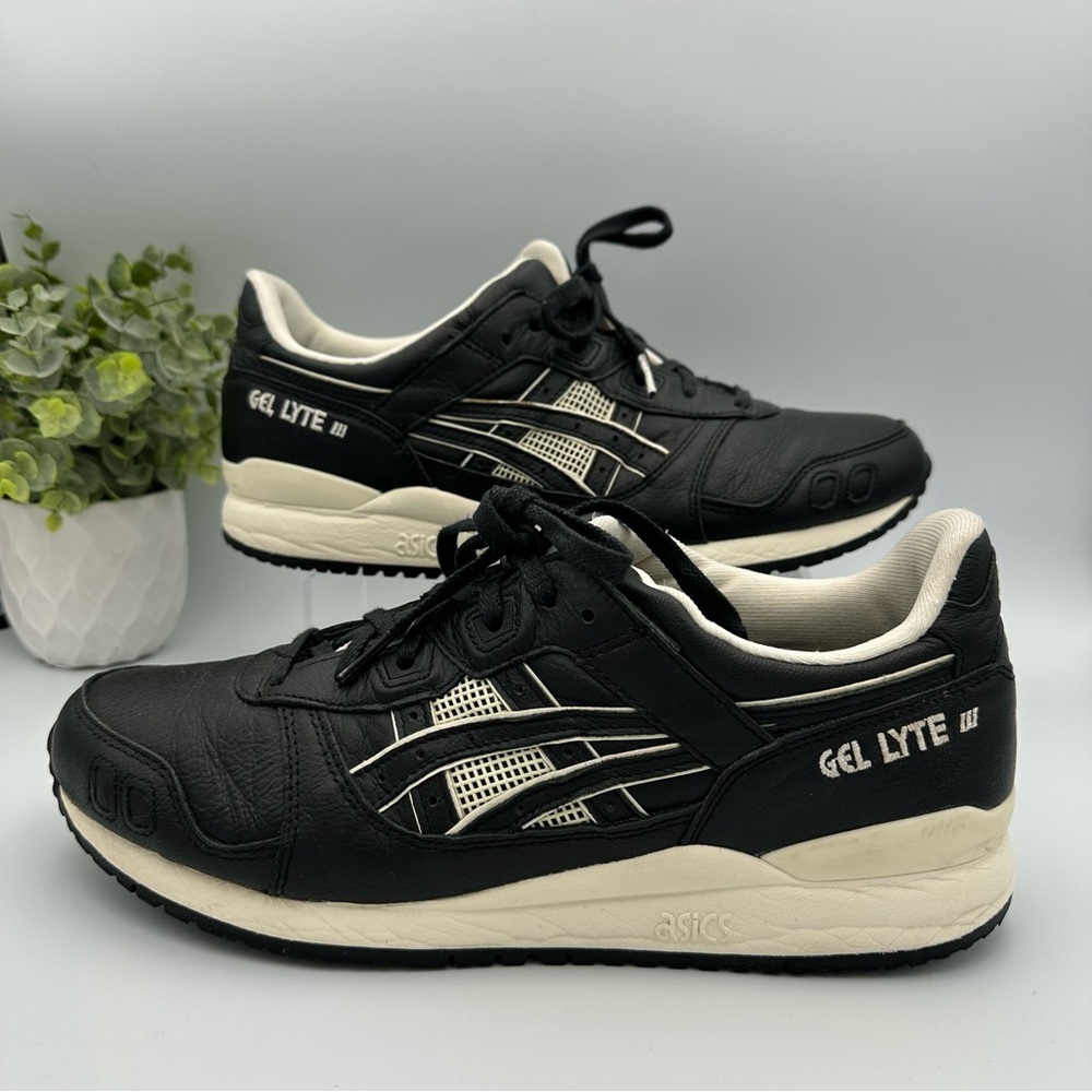 Asics Men’s Gel Lyte III OG Black Cream  Leather Sneakers Shoes Size 10